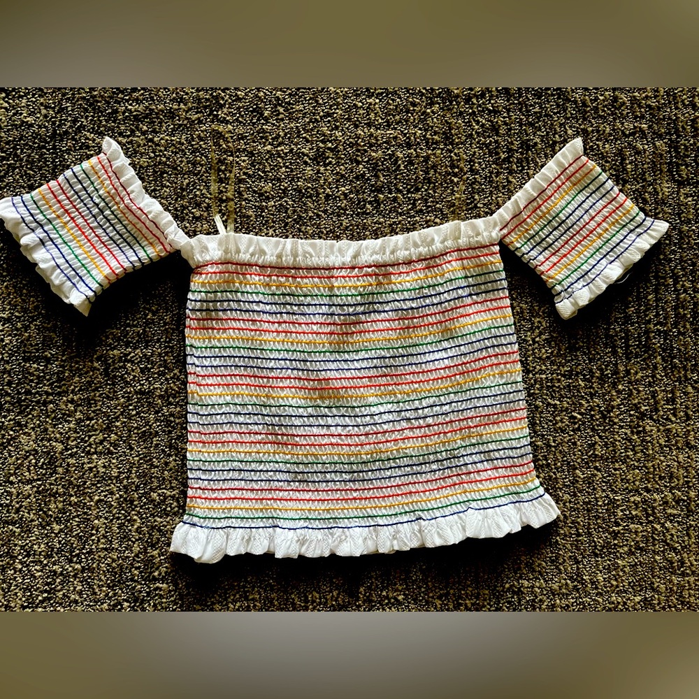 Rainbow 🌈🌈🌈 Do+Be halter crop top